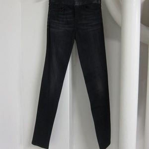 Authentic R13 Black Denim With Leather Waistband